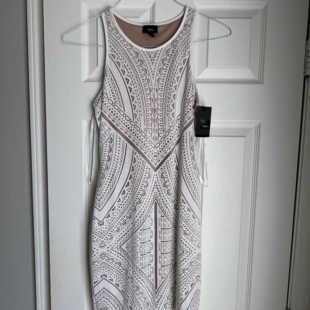 Target Massimo white mesh midi dress